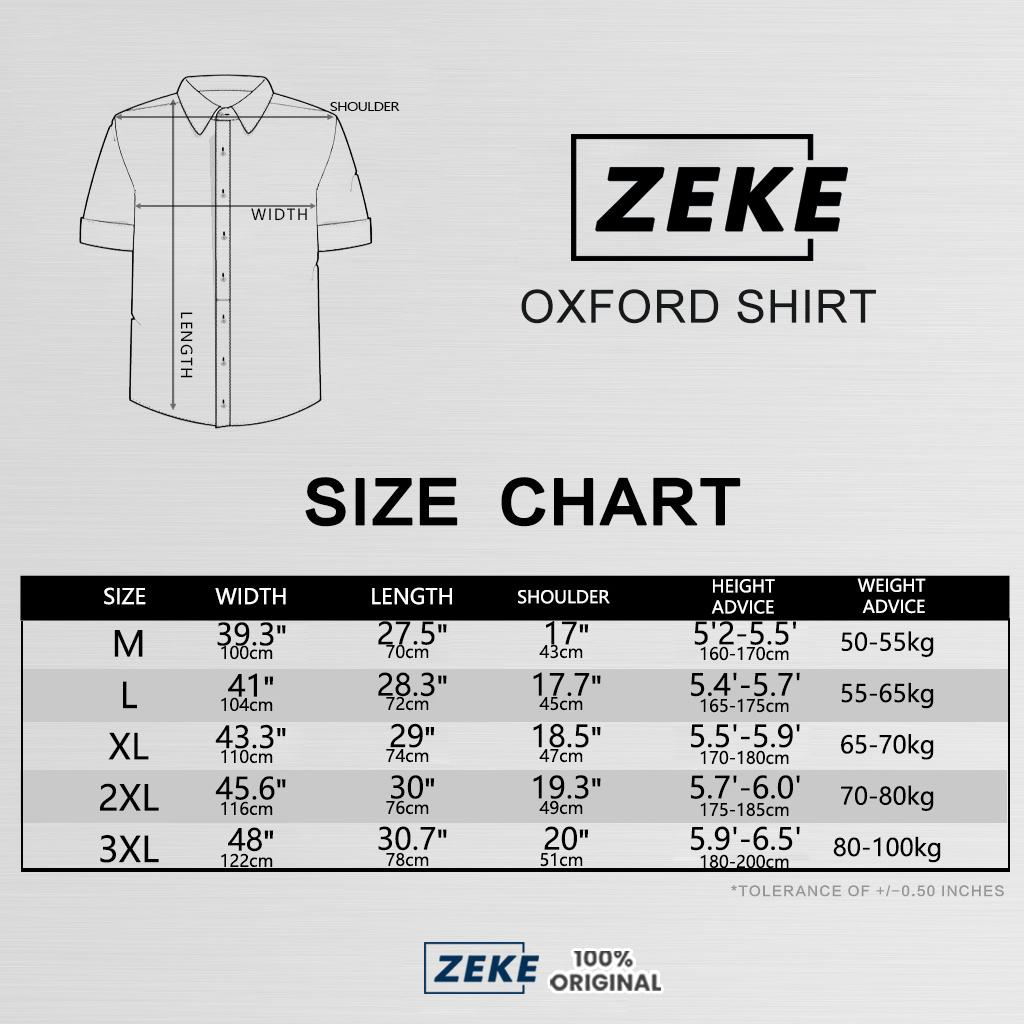 ZEKE Men’s Oxford Shirt – Short Sleeve, Cotton, Casual Plain Design - Image 2