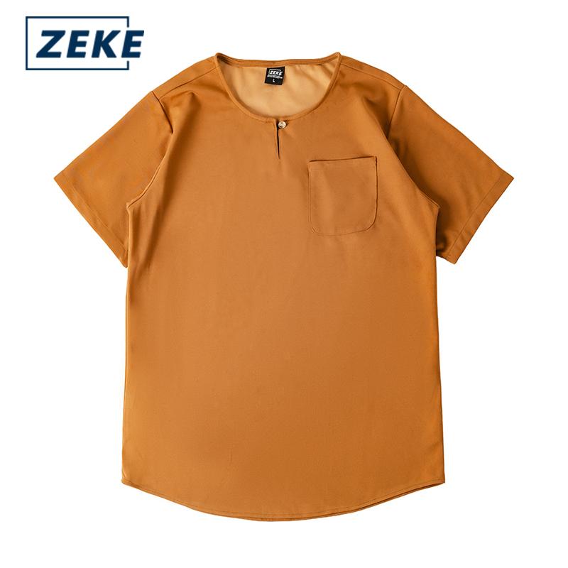 ZEKE Men’s Pocket Short Sleeve Loose Tops – 100% Polyester, Casual Kurta Style, Lightweight & Wrinkle-Resistant - Image 7