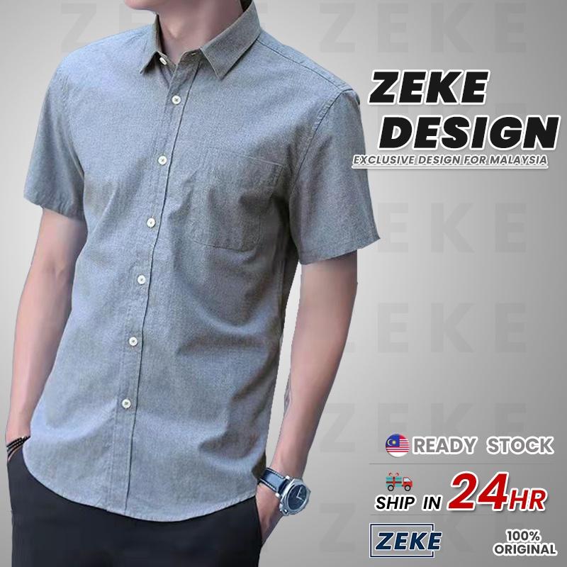 ZEKE Men’s Oxford Shirt – Short Sleeve, Cotton, Casual Plain Design - Image 8