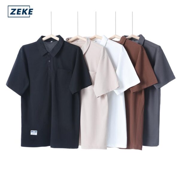 【Flash Sale】ZEKE Menwear Pocket Polo Shirt Top