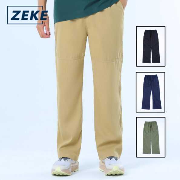ZEKE Lelaki Gemuk Seluar Panjang Cargo Pants Men Straight Leg Plain Working Pants