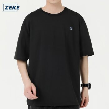 ZEKE Men’s Embroidered Logo T-shirt – Casual, Breathable, Multi-Color