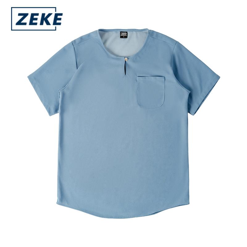 ZEKE Men’s Pocket Short Sleeve Loose Tops – 100% Polyester, Casual Kurta Style, Lightweight & Wrinkle-Resistant - Image 10
