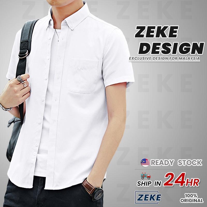 ZEKE Men’s Oxford Shirt – Short Sleeve, Cotton, Casual Plain Design - Image 10