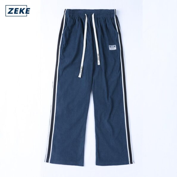 ZEKE Lelaki Kain Korduroi Seluar Panjang Side Stripe Corduroy Pants Men's Casual Pants - Image 10