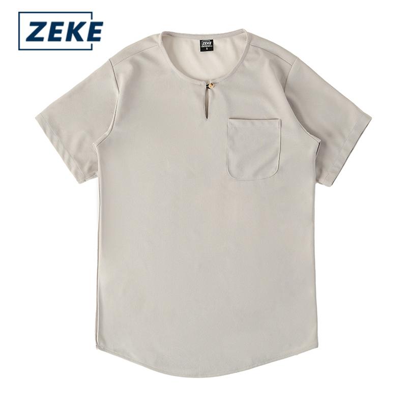 ZEKE Men’s Pocket Short Sleeve Loose Tops – 100% Polyester, Casual Kurta Style, Lightweight & Wrinkle-Resistant - Image 12