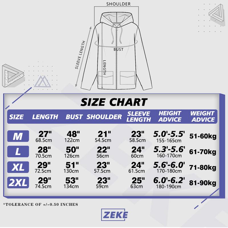 ZEKE Men’s Waterproof Hooded Jacket – Embroidered Logo Raglan Sleeve Tracksuit Casual Coats - Image 2