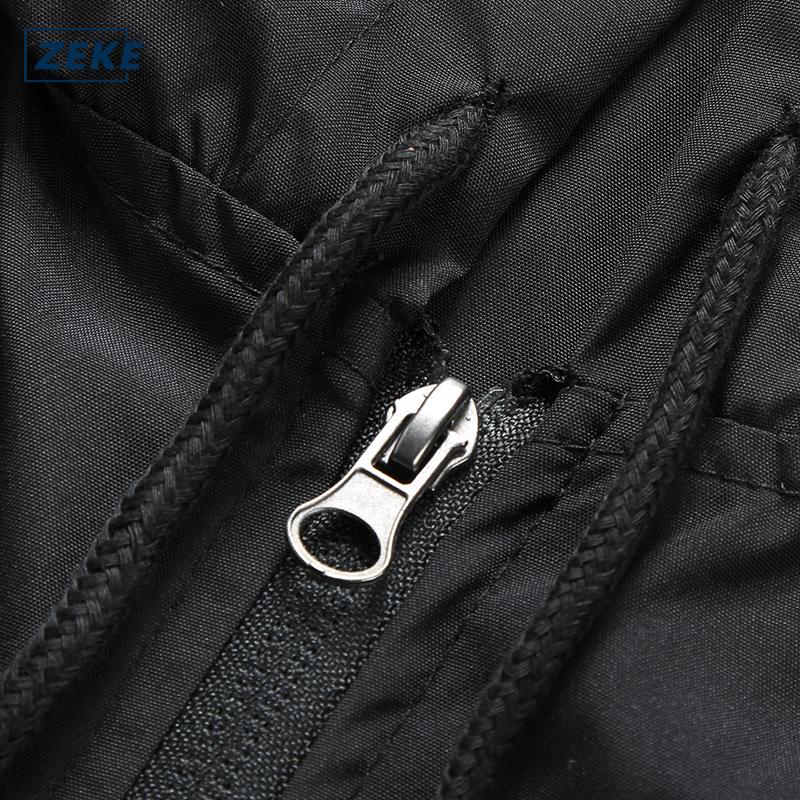 ZEKE Men’s Waterproof Hooded Jacket – Embroidered Logo Raglan Sleeve Tracksuit Casual Coats - Image 6