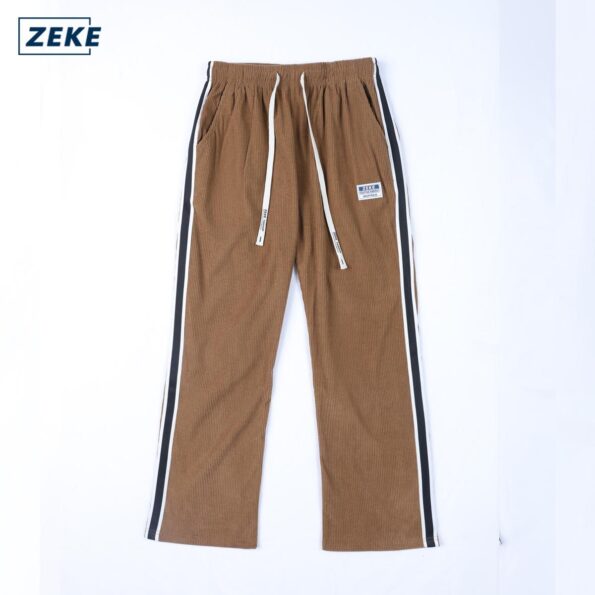 ZEKE Lelaki Kain Korduroi Seluar Panjang Side Stripe Corduroy Pants Men's Casual Pants - Image 8