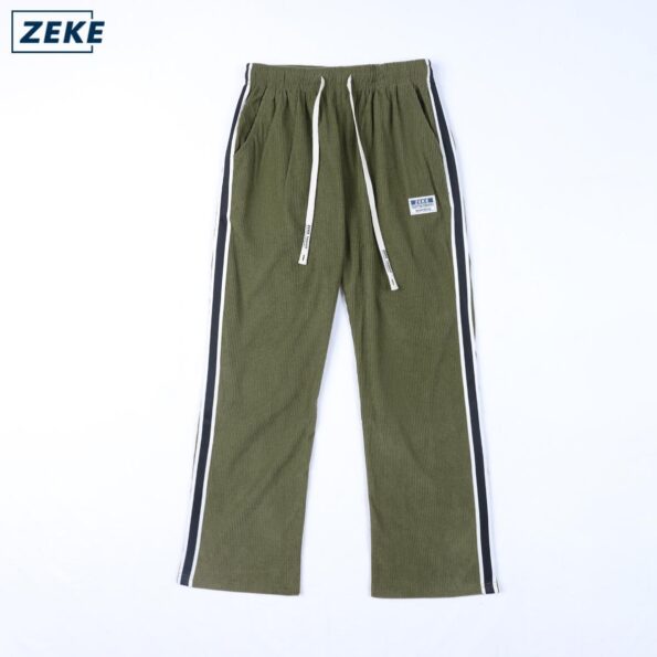 ZEKE Lelaki Kain Korduroi Seluar Panjang Side Stripe Corduroy Pants Men's Casual Pants - Image 9