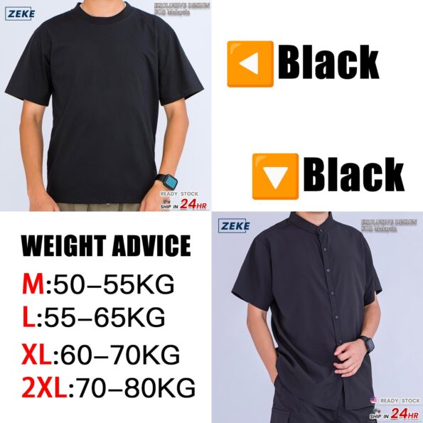Beli 1 Percuma 1，ZEKE Men Oversized Shirt Cotton T-Shirt and Casual Shirt