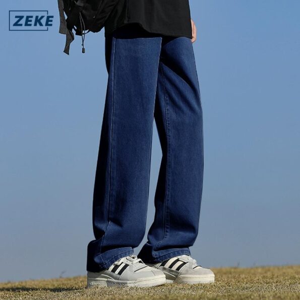 ZEKE Seluar Jeans Oversize Baggy Lelaki Men's Casual Wide Leg Denim Jeans