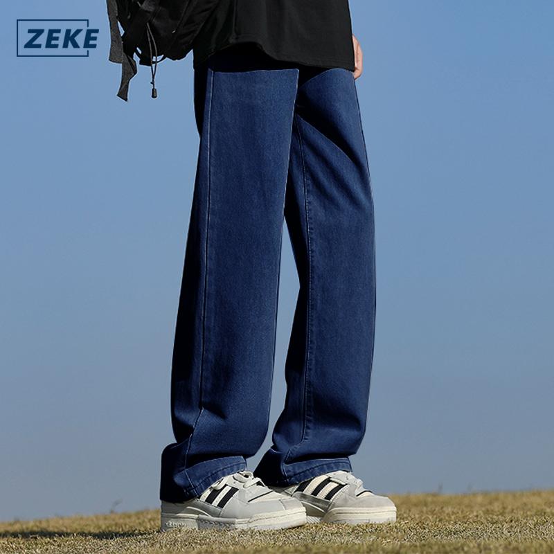 ZEKE Men’s Wide-Leg Denim Jeans – Oversized Baggy Casual Style