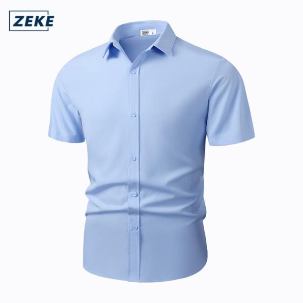 ZEKE Baju Polo Lengan Pendek Polo Shirt Men Overruns Plain Short Sleeve White Polo Shirt M-3XL Unisex - Image 10