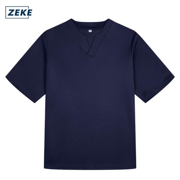 ZEKE Baju Lelaki V-neck Kurta Half Sleeved T-Shirt Loose Solid Color Tshirt Kemeja T Lelaki - Image 10