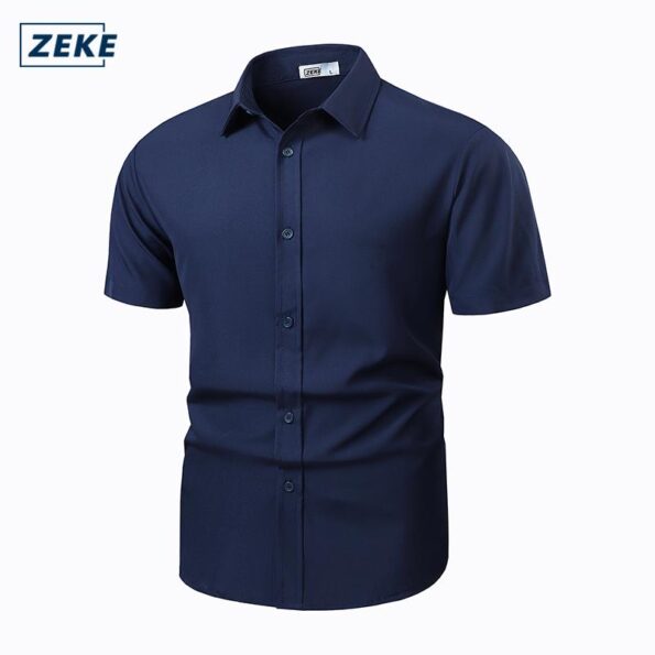 ZEKE Baju Polo Lengan Pendek Polo Shirt Men Overruns Plain Short Sleeve White Polo Shirt M-3XL Unisex - Image 11