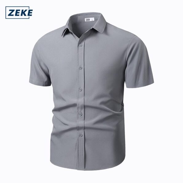 ZEKE Baju Polo Lengan Pendek Polo Shirt Men Overruns Plain Short Sleeve White Polo Shirt M-3XL Unisex - Image 12