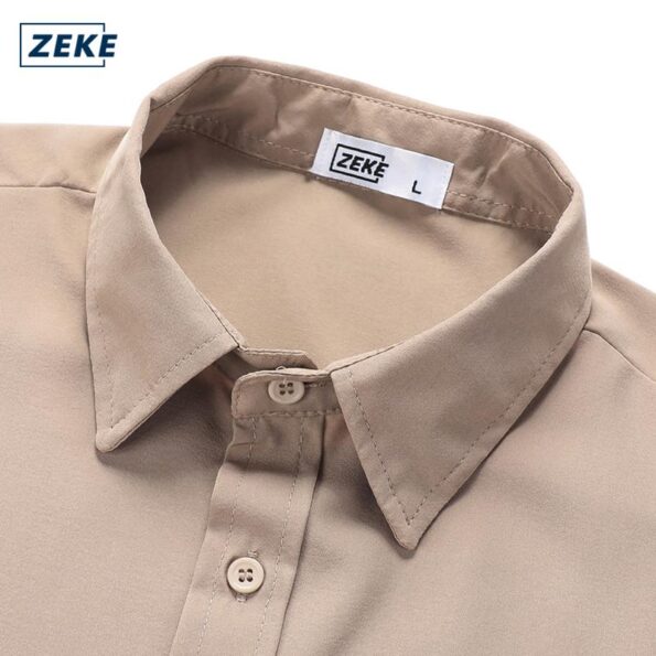 ZEKE Baju Polo Lengan Pendek Polo Shirt Men Overruns Plain Short Sleeve White Polo Shirt M-3XL Unisex - Image 3