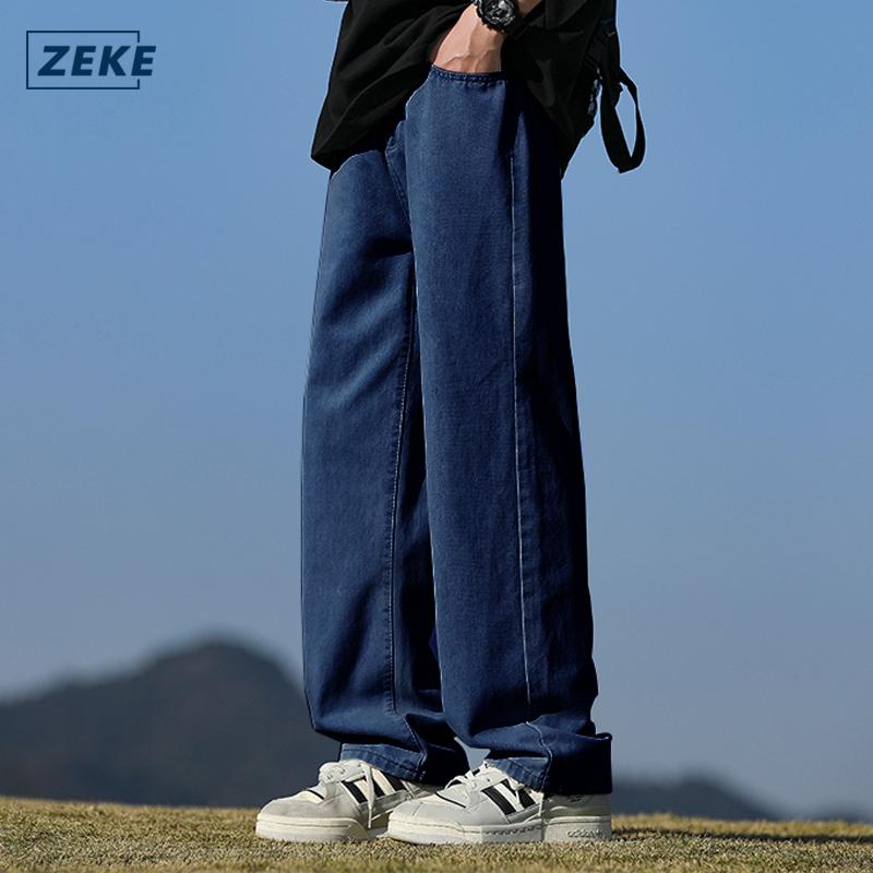 ZEKE Men’s Wide-Leg Denim Jeans – Oversized Baggy Casual Style - Image 4