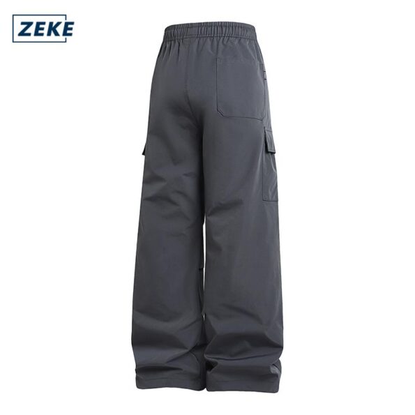 ZEKE Cargo Pants Seluar Panjang Kerja Lelaki Pocket Plain Trouser Tactical Men Shirred Waterproof Cargo Long Pant - Image 3