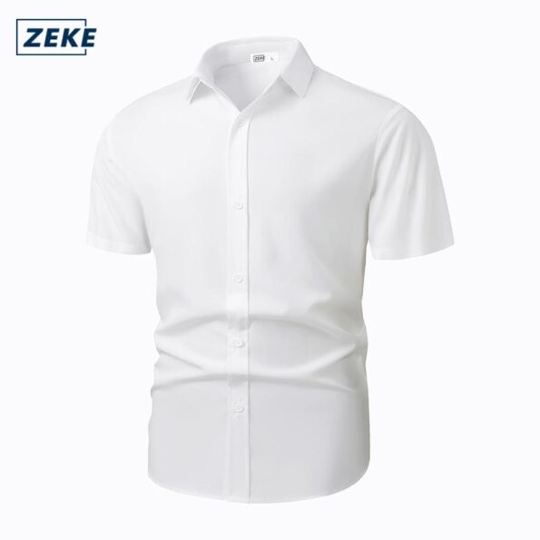 ZEKE Baju Polo Lengan Pendek Polo Shirt Men Overruns Plain Short Sleeve White Polo Shirt M-3XL Unisex - Image 8