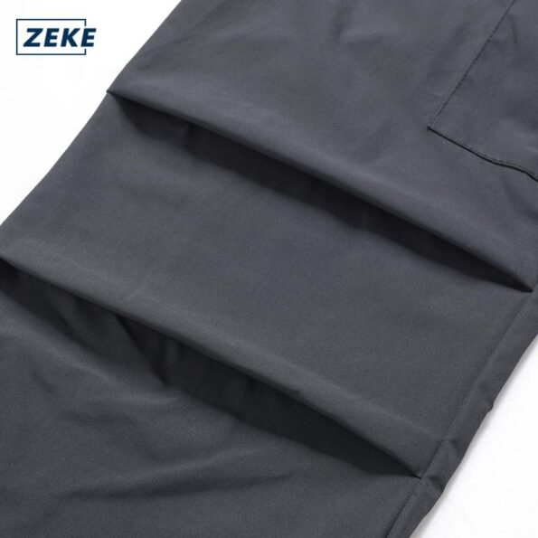 ZEKE Cargo Pants Seluar Panjang Kerja Lelaki Pocket Plain Trouser Tactical Men Shirred Waterproof Cargo Long Pant - Image 7