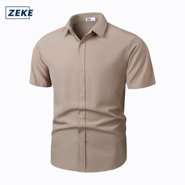 ZEKE Baju Polo Lengan Pendek Polo Shirt Men Overruns Plain Short Sleeve White Polo Shirt M-3XL Unisex - Image 9