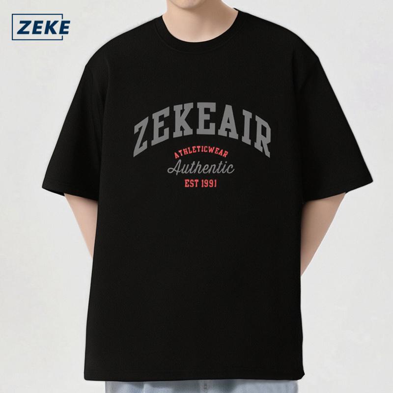 ZEKE Printed ZEKEAIR Men’s Short Sleeve Graphic Crew Neck T-shirt