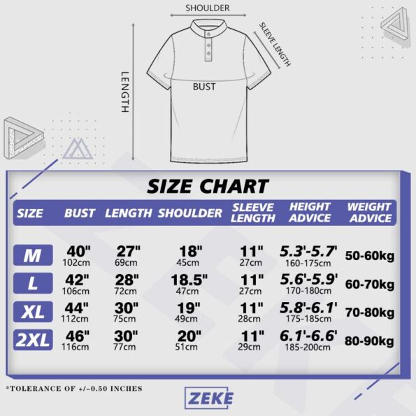 ZEKE Kemeja Kurta Lengan Pendek Tshirt Kolar Baju Men's Half Sleeve Loose Stand Collar Button Tops - Image 2