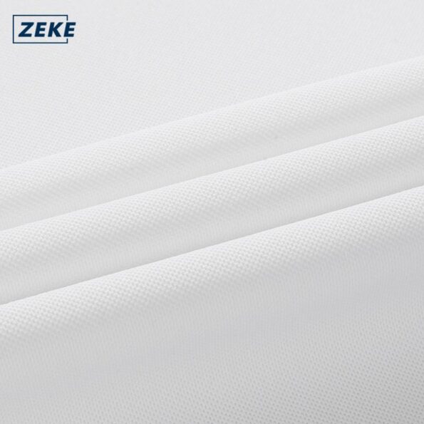 ZEKE Lelaki Klasik Lengan Pendek Baju Solid Colour Short Sleeve Zipper Pocket Polo Shirt - Image 6