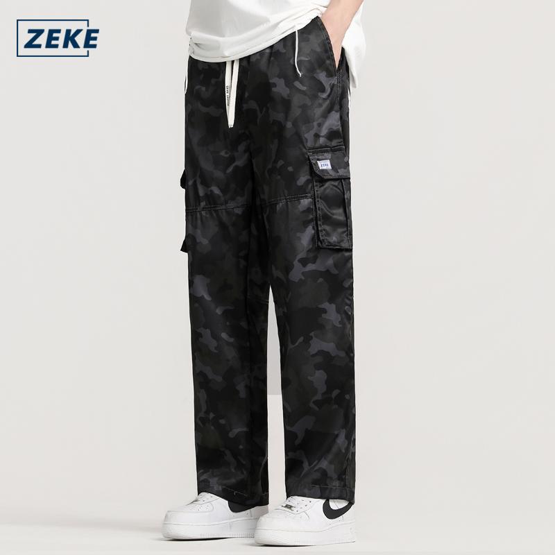 ZEKE B0052 Camo Seluar Kerja Lelaki Cargo Pants Cutting Straight Cut Tactical Six Pocket Working Men Camouflage Cargo Pant