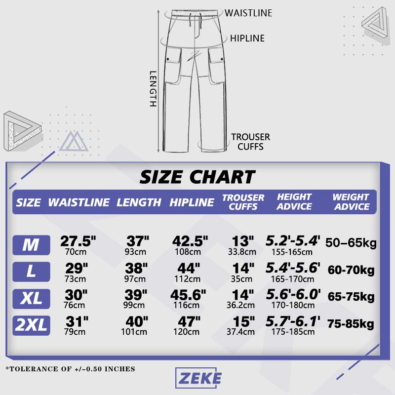 ZEKE B0052 Camo Seluar Kerja Lelaki Cargo Pants Cutting Straight Cut Tactical Six Pocket Working Men Camouflage Cargo Pant - Image 2