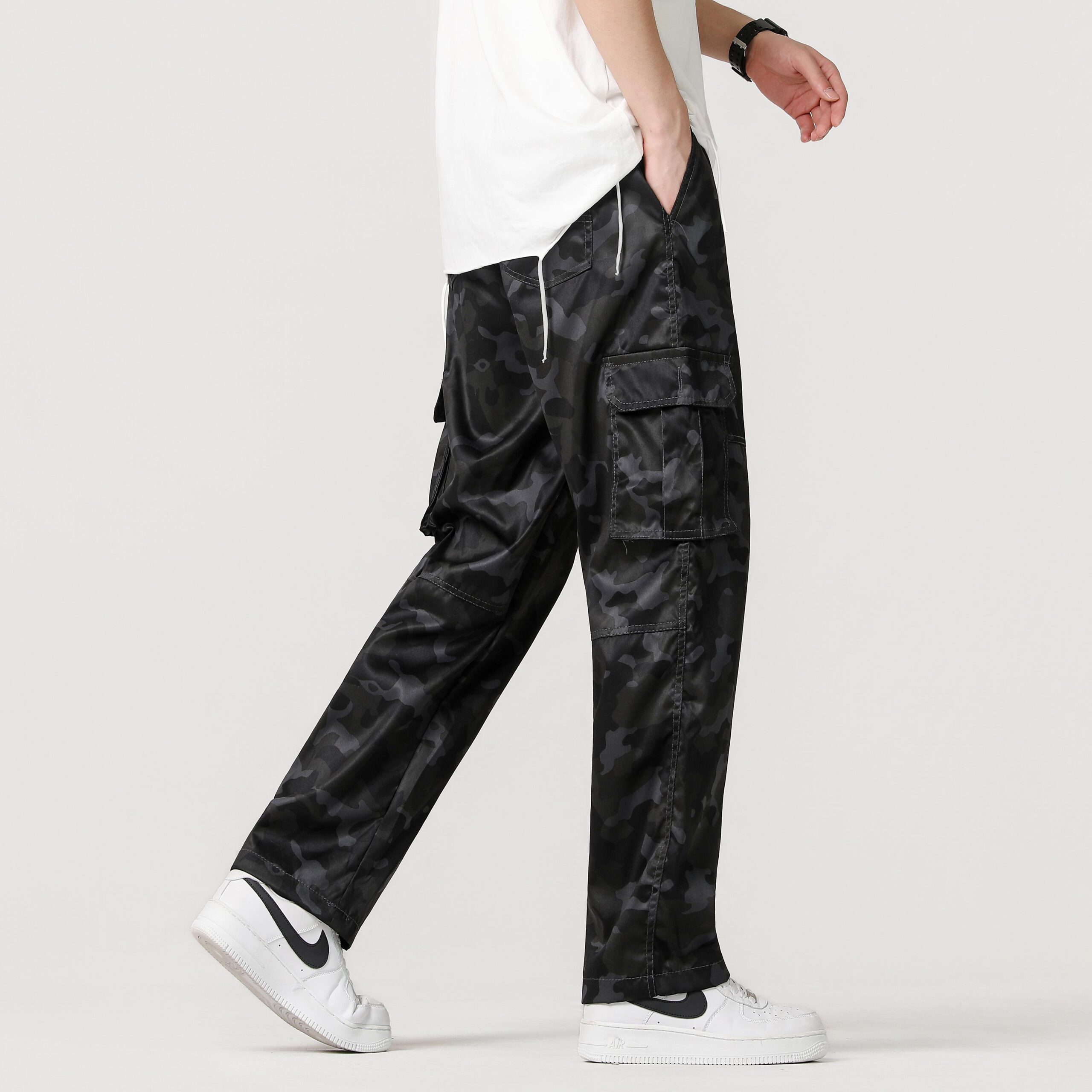 ZEKE B0052 Camo Seluar Kerja Lelaki Cargo Pants Cutting Straight Cut Tactical Six Pocket Working Men Camouflage Cargo Pant - Image 3