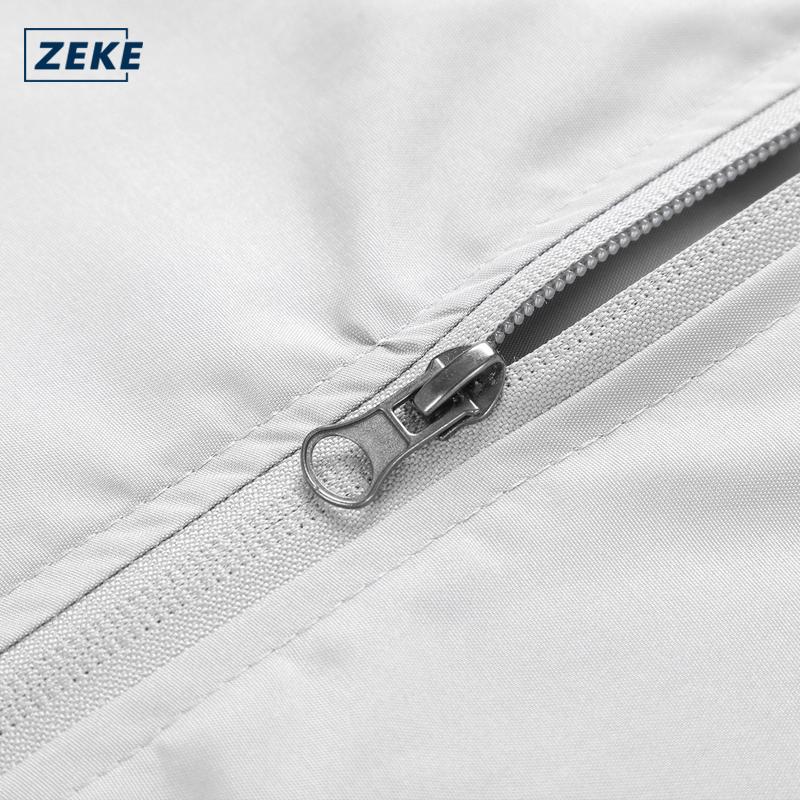 ZEKE C0050 Waterproof Two-tone Jacket Men's Embroidered Logo Tops Menswear Casual Hooded Dual-color Motor Windbreak Coats UNISEX - Image 6