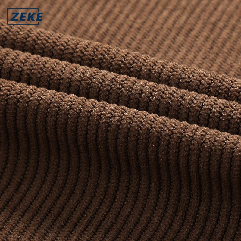 ZEKE A0051 Kain Korduroi Kemeja Lelaki Lengan Panjang Corduroy Long Sleeved Shirt Men's Top - Image 9