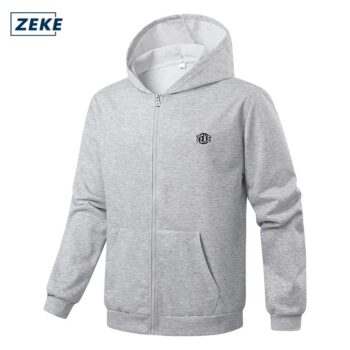 ZEKE C0069 Zip Up Hoodies Sweatshirts Men's Embroidered Logo Tops Menswear Casual Hooded Coats UNISEX