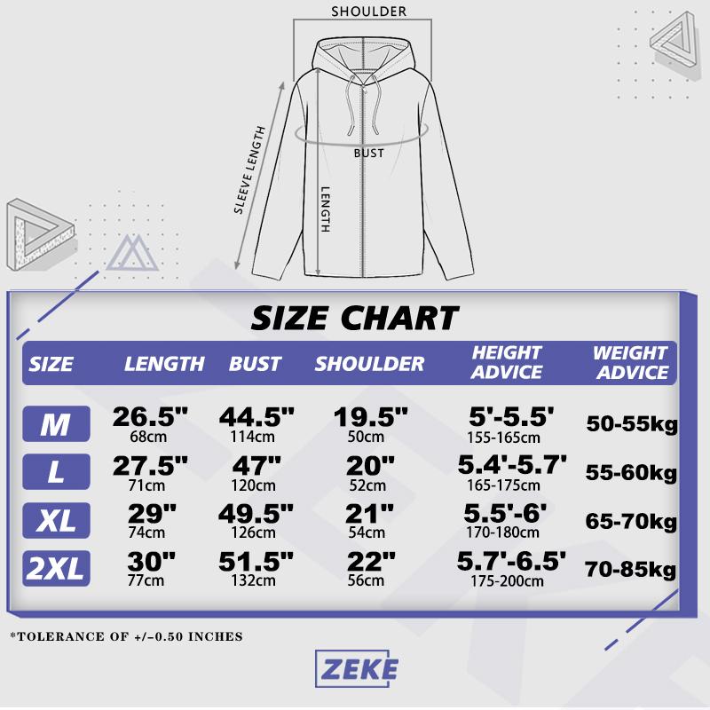 ZEKE C0069 Zip Up Hoodies Sweatshirts Men's Embroidered Logo Tops Menswear Casual Hooded Coats UNISEX - Image 2
