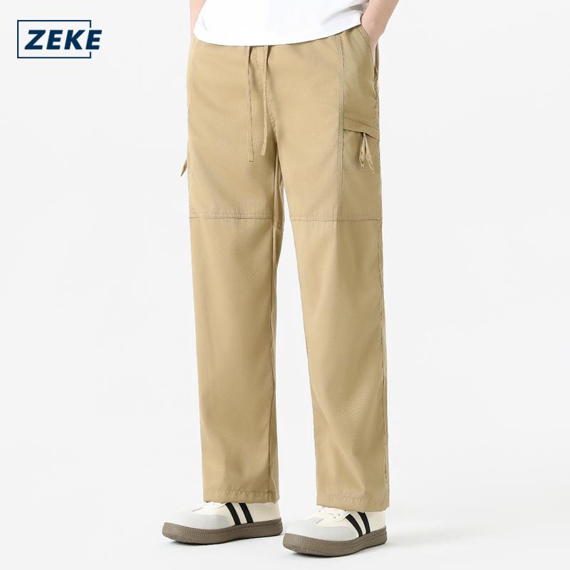 ZEKE B0077 Cargo Pants Seluar Panjang Kerja Lelaki Pocket Zipper Plain Trouser Tactical Men Working Cargo Long Pant