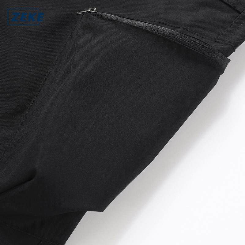 ZEKE B0079 3D Zipper Pocket Cargo Pants Lelaki Men Loose Straight-Leg Pants Long Pant Plain Trouser - Image 4