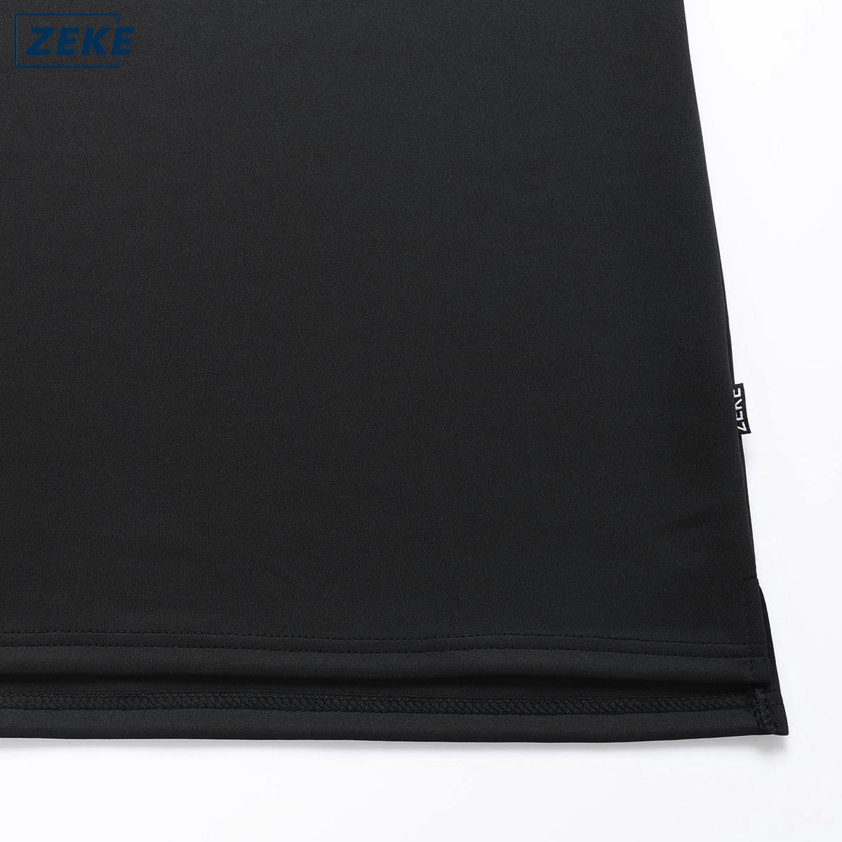 ZEKE A0074 Lelaki Lengan Pendek Gemuk Baju tshirt Embroidered Logo On Cuffs Loose T-shirt Men Short Sleeve Tops - Image 7
