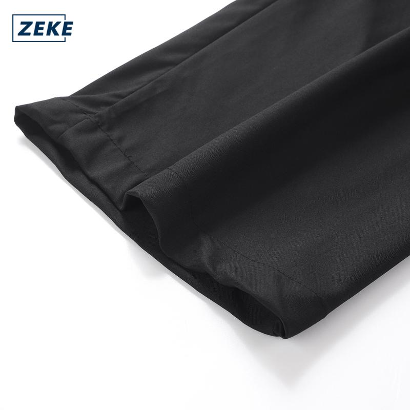 ZEKE B0078 Men's Wide-Leg Pants Straight-Leg Patchwork Five Pocket Fashionable Casual Pants - Image 8