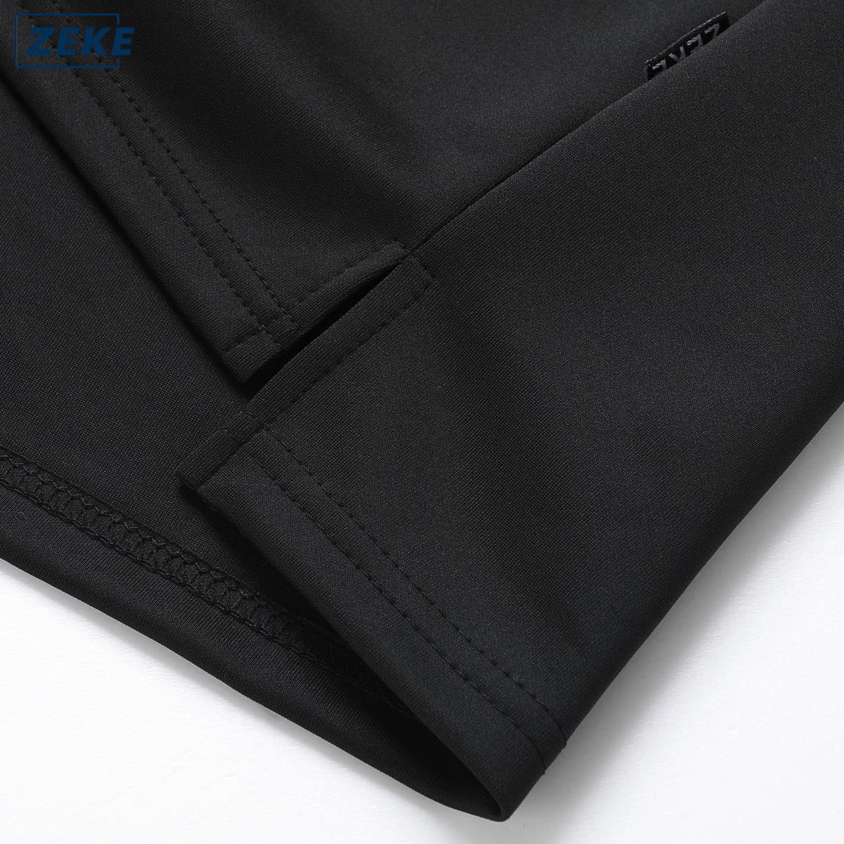 ZEKE A0074 Lelaki Lengan Pendek Gemuk Baju tshirt Embroidered Logo On Cuffs Loose T-shirt Men Short Sleeve Tops - Image 8